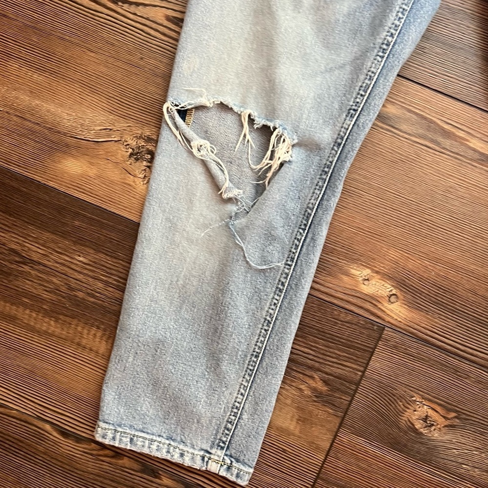 Anthropologie PILCRO distressed high-rise slim jeans size 29 petite light wash - Picture 16 of 16